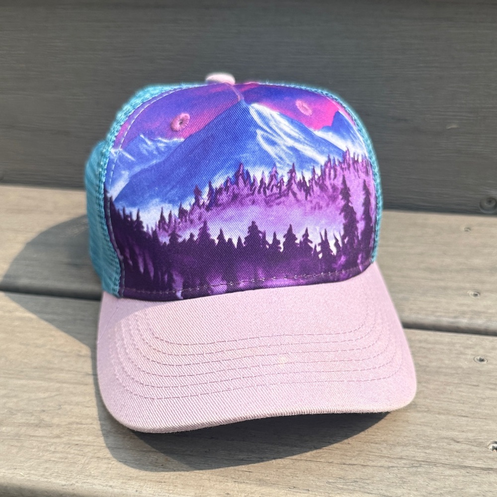 Kids Mountain Landscape Trucker Hat